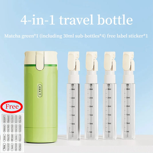 4 in 1 Travel Dispenser Portable Travel Bottles Leak Proof Leakproof Travel Container for Perfume Shampoo Conditioner Lotion